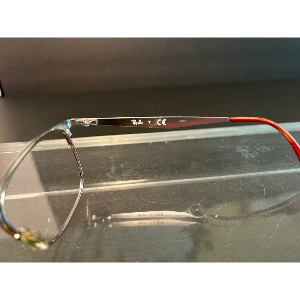 Ray-Ban RB 6421 3003 Burgundy Silver Square Eyeglasses Frames 52-18 140